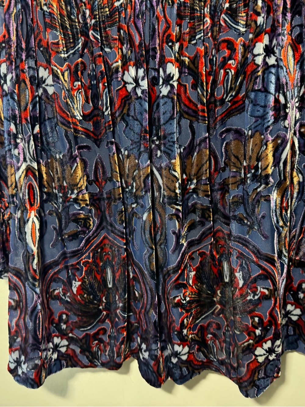 Free People ‘Mystic Charm’ Burnout Velvet Witchy Mini Dress Size Medium Flawed - Picture 5 of 16